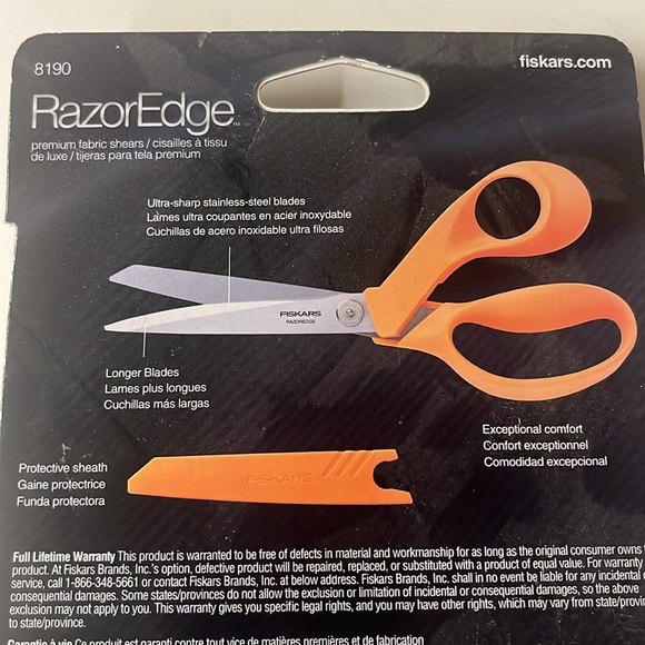 Fiskars Fabrics Razor Edge size 9 Shears Scissors NEW - Picture 5 of 6